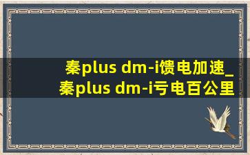 秦plus dm-i馈电加速_秦plus dm-i亏电百公里加速